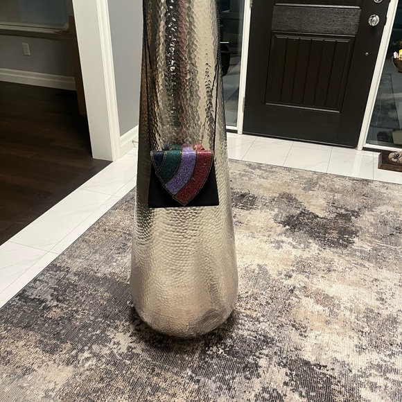 Vintage 💎1980s 💎Jewell toned beaded Art 💎Deco evening cross body bag 💎 - Picture 8 of 17